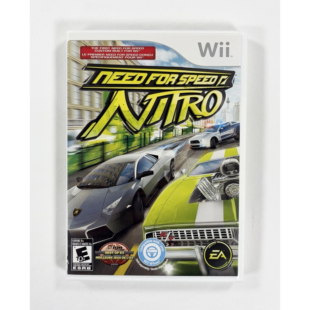 Need for Speed Nitro Nintendo Wii 2009 Racing Game CIB Complete‎ Manual Case